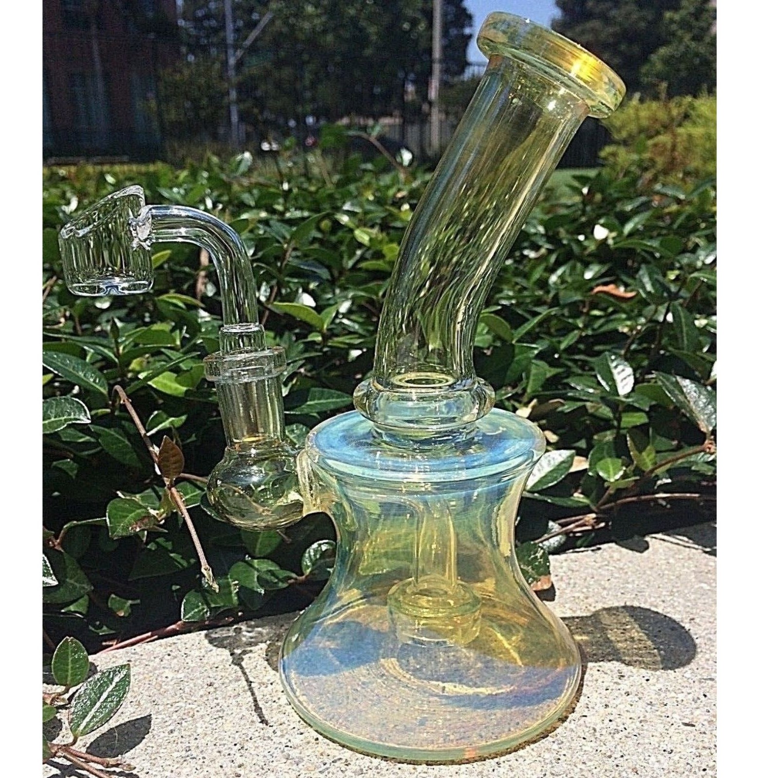 Kings Pipes Online Headshop: 7" Gold Fumed Dab Rig | Leafly